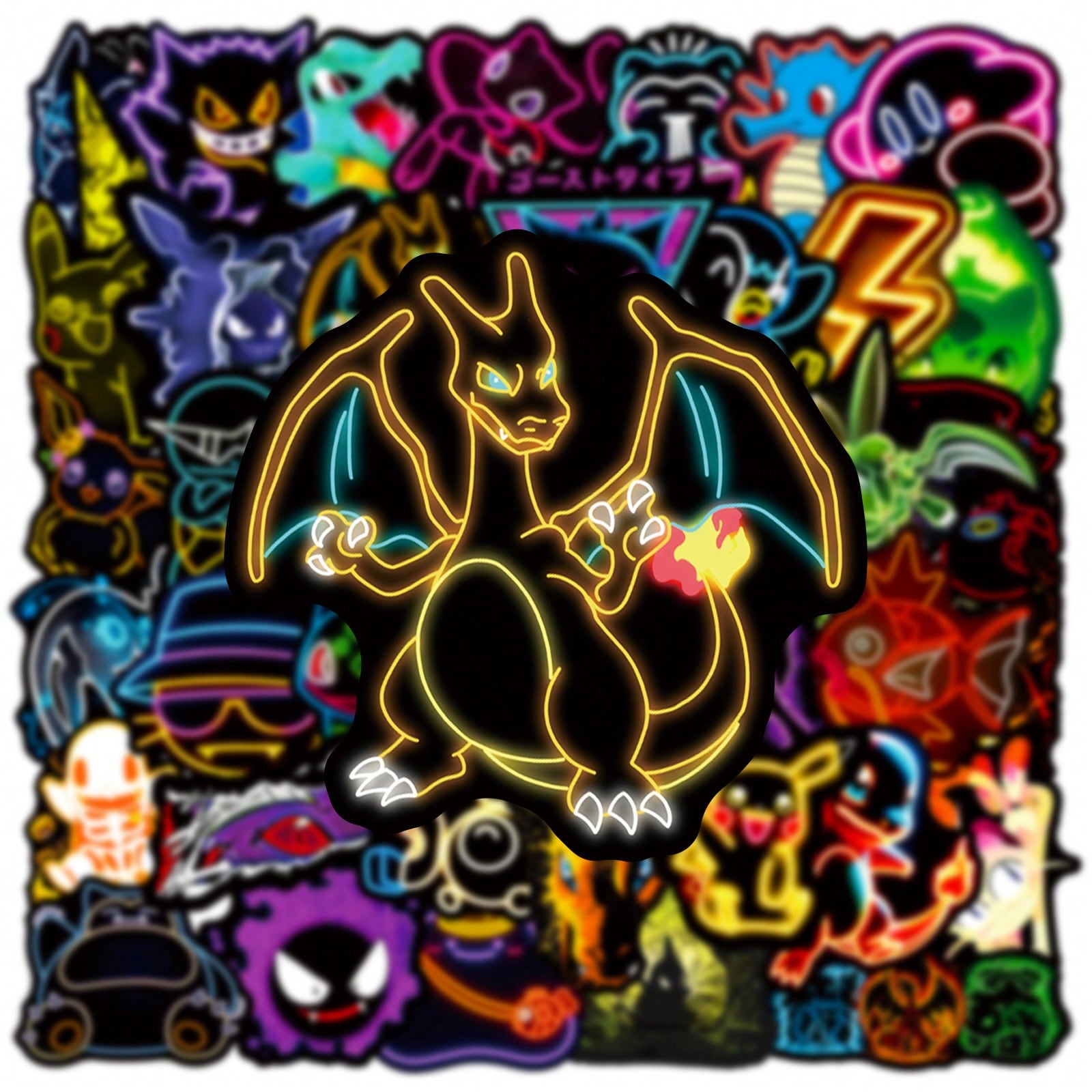 Laptop Accessories All - 60/100 adet Neon Işıklı Anime Pokemon