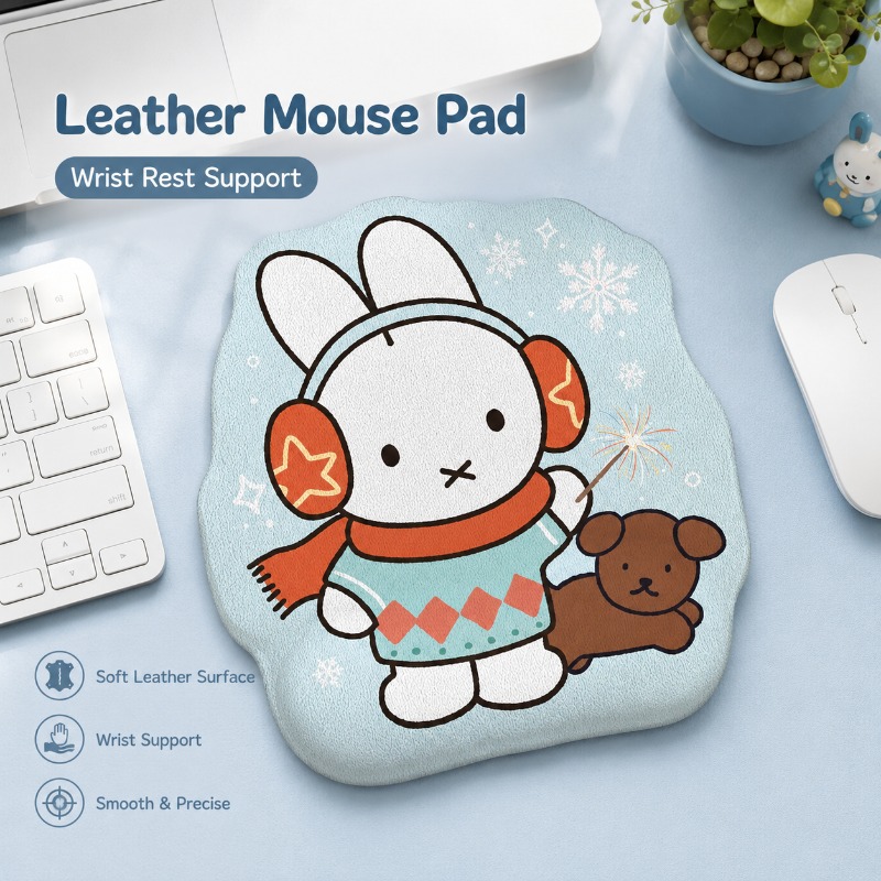 Laptop Accessories For Wrist Support - Anime Miffy Deri Mouse Pad, Bilek