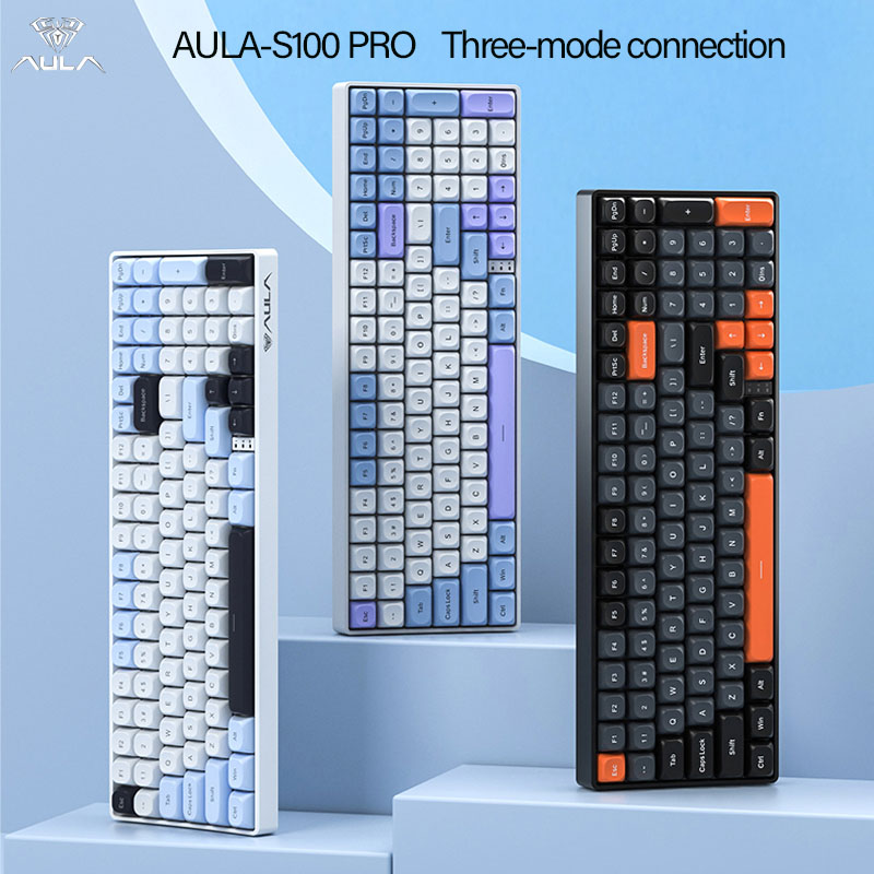 Laptop Accessories Uk - AULA S100Pro Kablosuz Mekanik Klavye, Üç