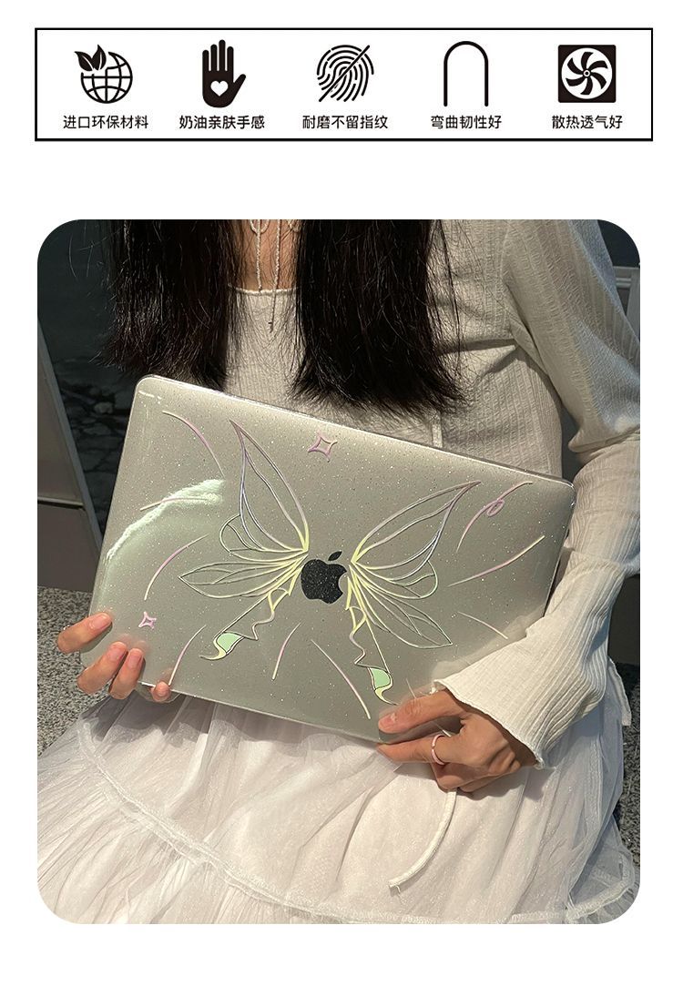 Laptop Accessories Sleeve - Renkli Fiyonklu Simli Kılıf Macbook Neo