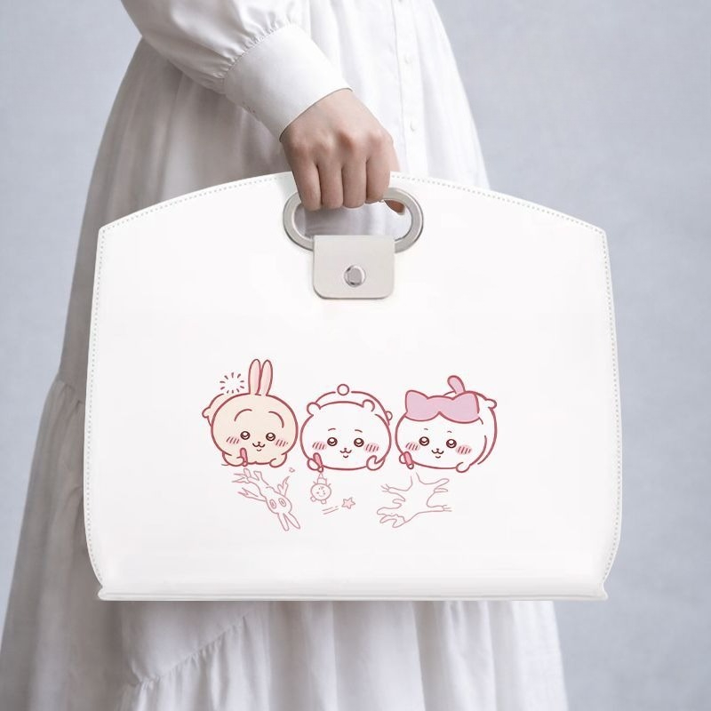 Laptop Accessories Business - Anime Chiikawa PU Deri Laptop Çantası