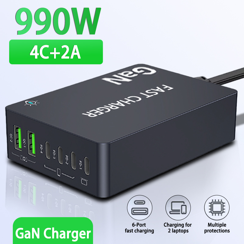 6-Ports PD USB GaN Hızlı Şarj  - Laptop Accessories Uk incelemesi ve fiyatı